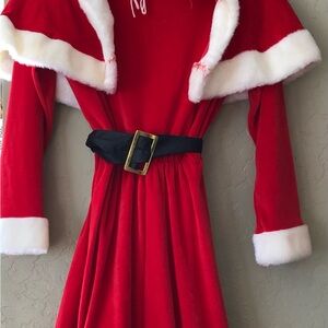 Red and White Kids Mrs. Claus Costume/Dress